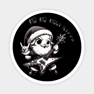 Chibi Cute Metalhead Santa Claus Magnet